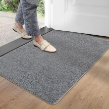 Door Mat,non-slip Barrier Mats For Indoor And Outdoor,super Absorbent Entrance Rug Machine Washable Soft Floor Mat Carpet(grey-blue,50 X 80 Cm