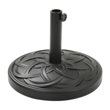 20KG Round Concrete Parasol Base Heavy Duty Umbrella Stand with Beautiful Decorative Pattern for Backyard Garden