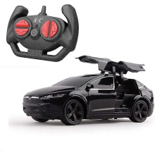 (Black) Aoopoo New Year Christmas 4-channel Tesla Dynamic Elegant Remote Control Car Rc Vehicle Gifts For Children Dynamic Remote Control Car Rechargeable 24g