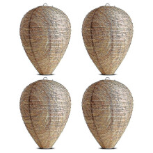 4pcs Wasp Nest Decoy Hanging Fake Trap Non-toxic Paper Decoy Effective Deterrent Bee Hornets Fake Nest For Home And Garden Outdoors