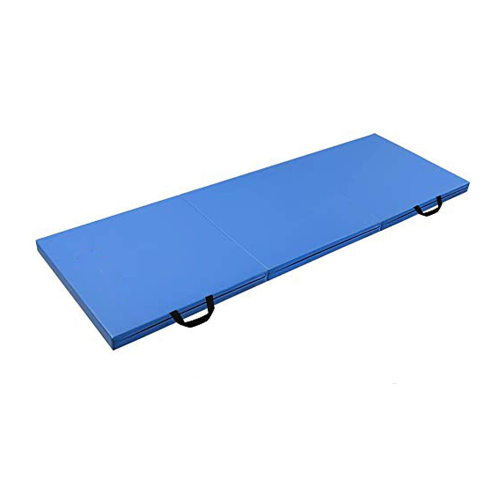 (Blue) Folding Gymnastics Exercise Mat