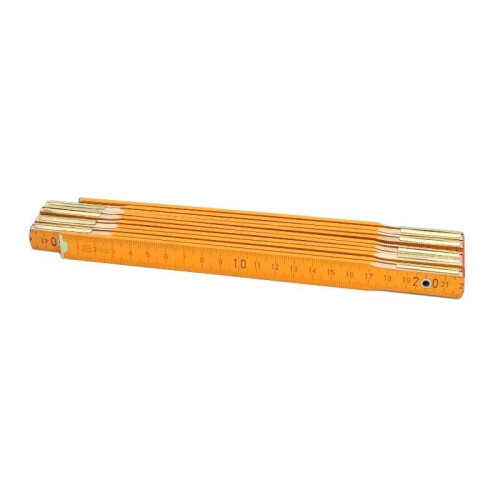 Portable Wooden Folding Measuring Ruler 2m with Metal Joints on OnBuy