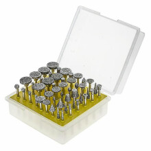 Set Of 50 Diamond Burs For Rotary Tool, Grit 40