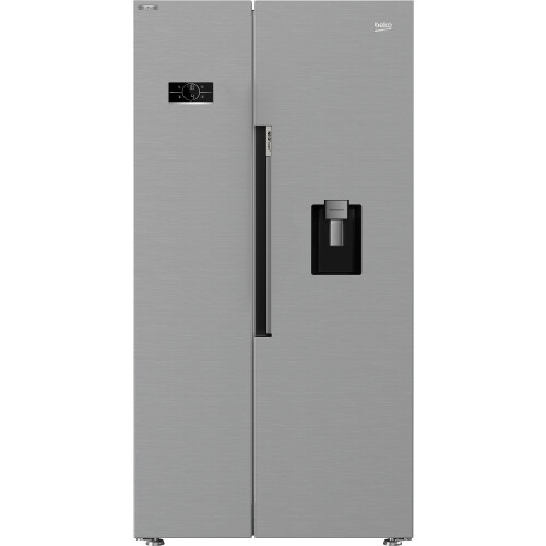 Beko Beko HarvestFresh American Fridge Freezer - Stainless Steel Effect - E Rated