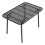 Living And Home Outdoor Garden Slatted Rectangular Metal Table 120*80cm 4