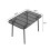 Living And Home Outdoor Garden Slatted Rectangular Metal Table 120*80cm 5