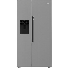 Beko HarvestFresh American Fridge Freezer - Stainless Steel Effect - E Rated