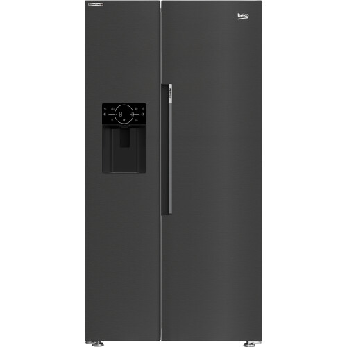 Beko Beko HarvestFresh American Fridge Freezer - Black Steel - E Rated