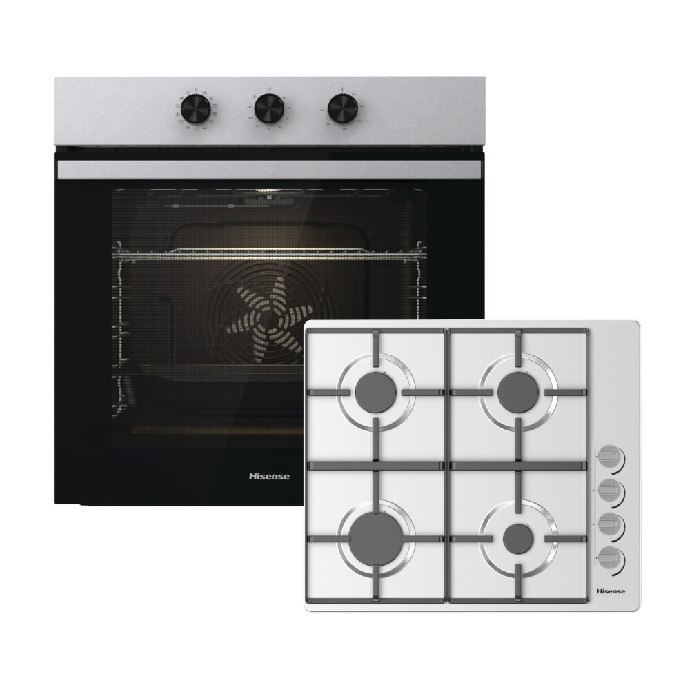 Hisense BI6061HGSUK Built In Electric Single Oven and Gas Hob Pack - A Rated