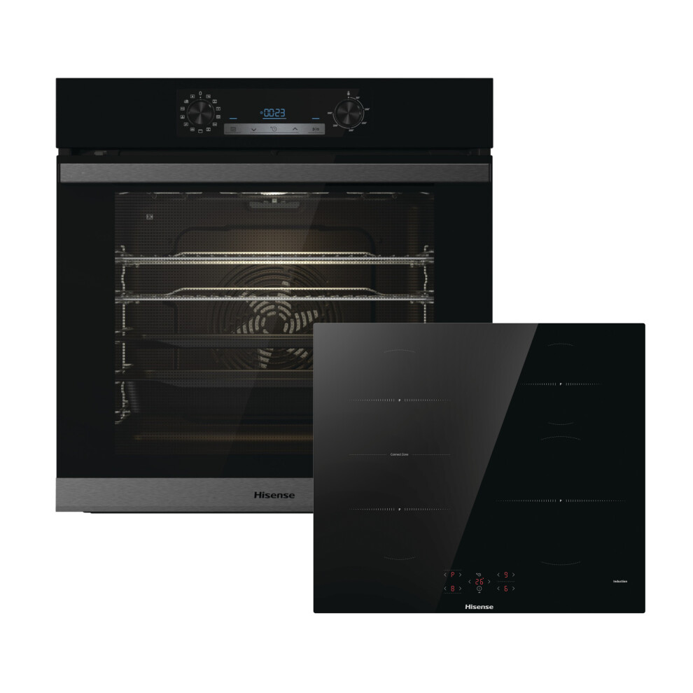 Hisense BI60651HIBUK Built In Electric Single Oven and Induction Hob Pack - A+ Rated