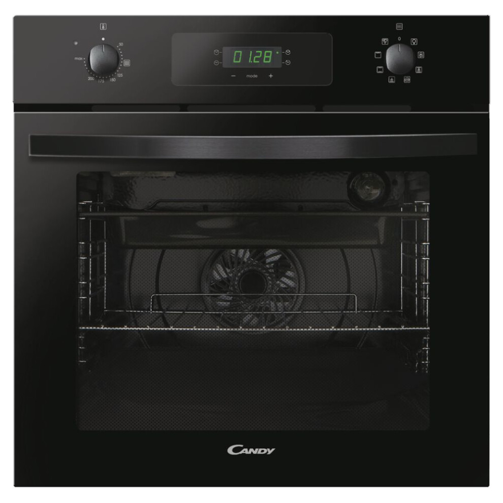 Candy Idea Electric Single Oven - A+ Rated | Compact Kitchen Oven For Quick, Even Cooking Black