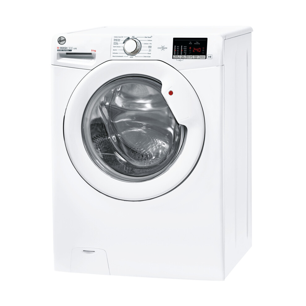 Hoover H-WASH 300 LITE H3W492DA4/1-80 9kg Washing Machine with 1400 rpm - White - B Rated