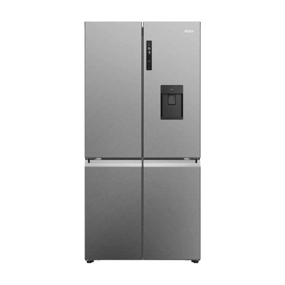Haier Cube 90 Series 5 American Fridge Freezer - Platinum - E Rated Silver