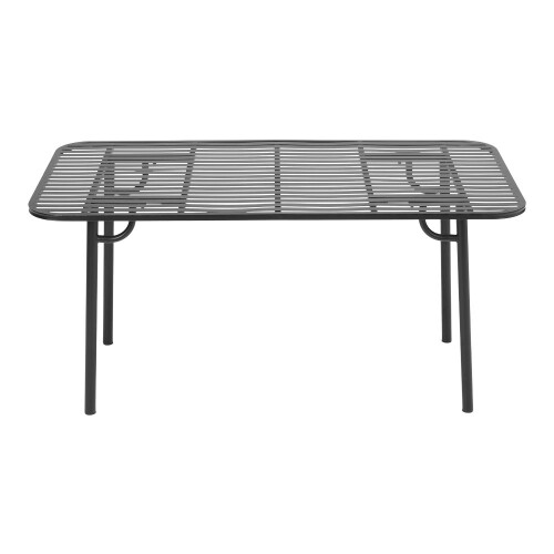 Living And Home Outdoor Garden Slatted Rectangular Metal Table 160*80cm 2