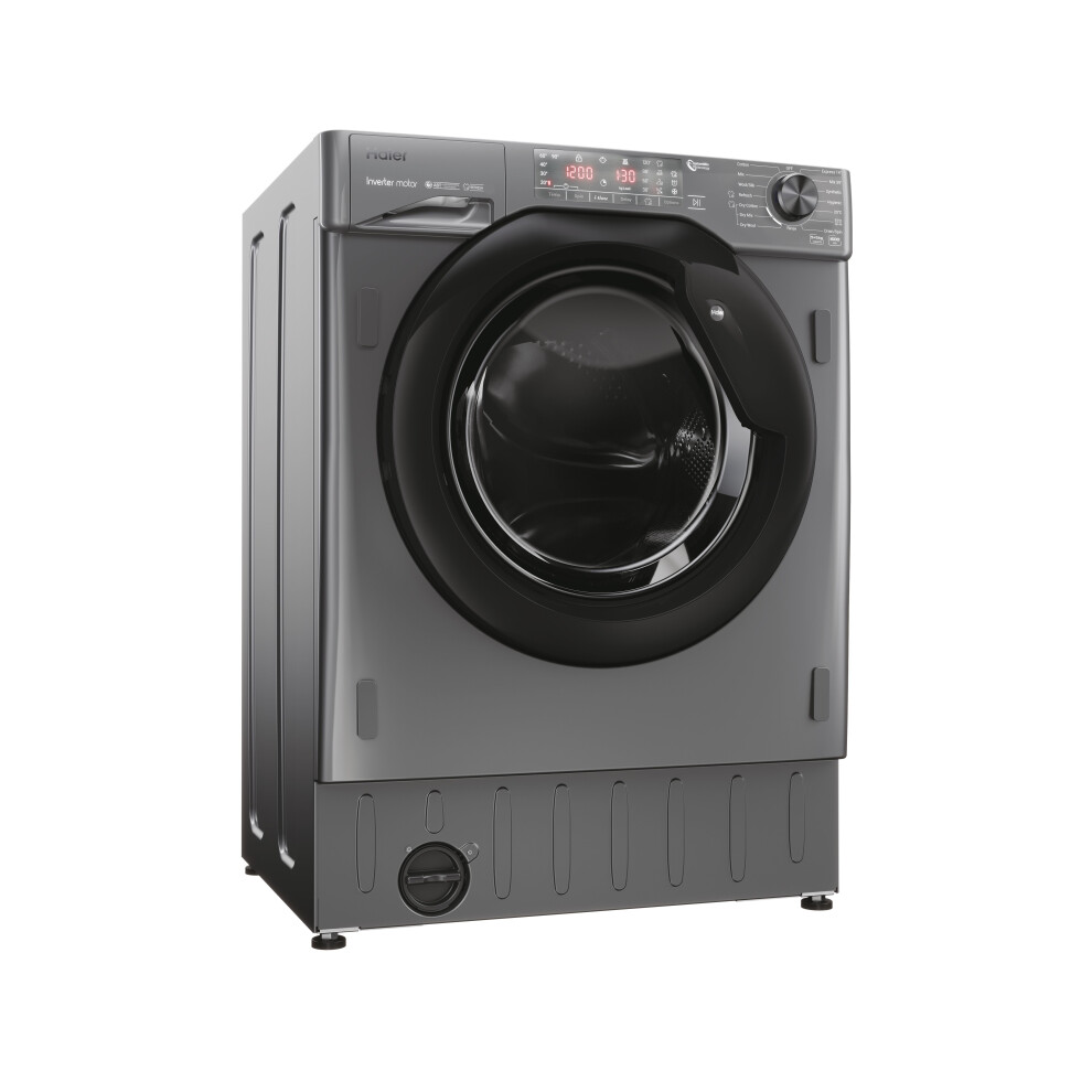 Haier Series 4 Integrated 9Kg / 5Kg Washer Dryer - Graphite - D Rated