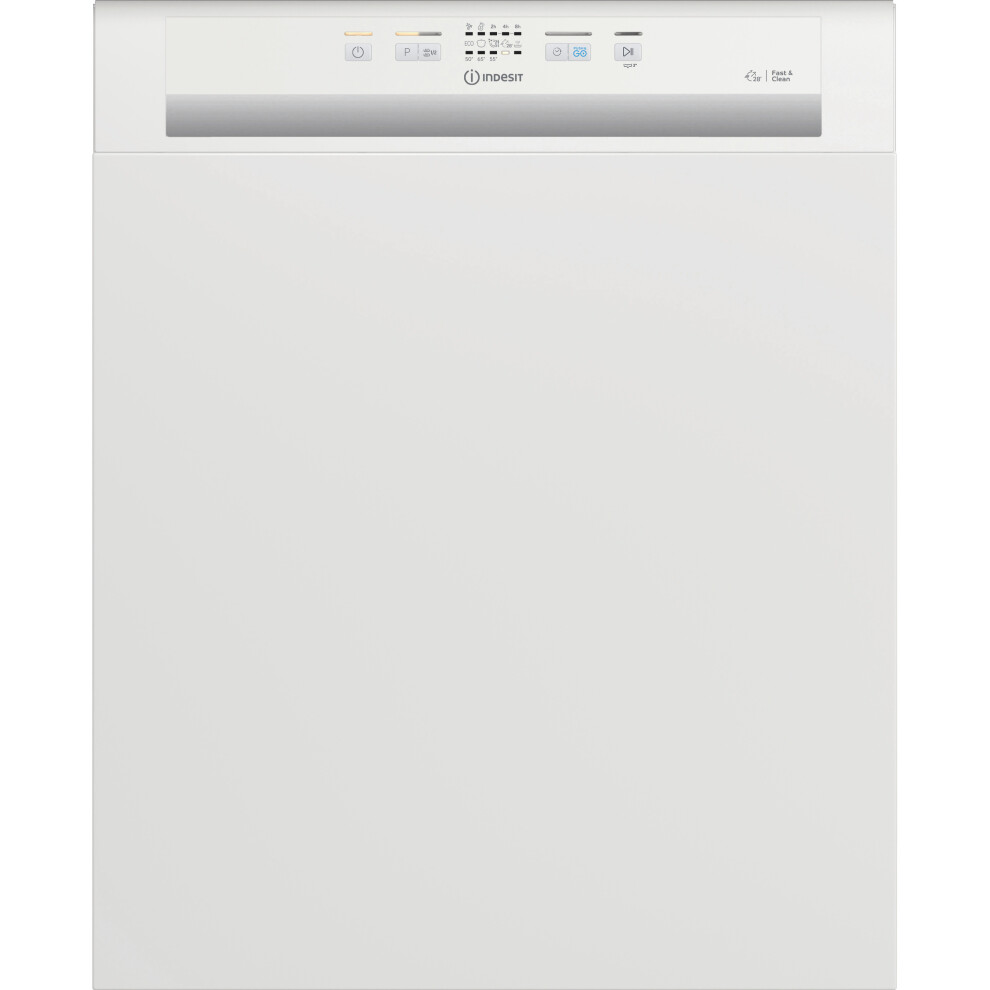 Indesit Semi Integrated Standard Dishwasher - E Rated White