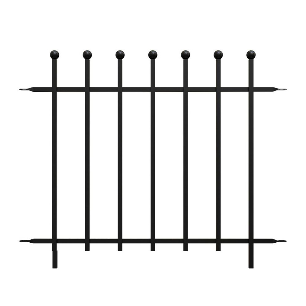 Ball Top Fence Section / Black / 76 H x 94 W cm.