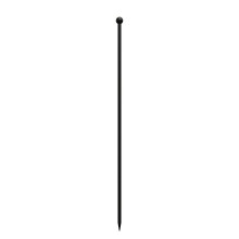 Ball Top Fence Post, Black. 96cm.