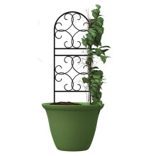 Scroll Pot Trellis - Durable Black Steel Plant Support for Pots, Containers & Climbing Vines