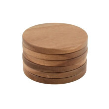 Acacia Wood Coaster 10cm Round Set of 6