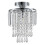 Living And Home Glamorous Crystal Cascade Chandelier with Chrome Accents 4