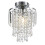 Living And Home Glamorous Crystal Cascade Chandelier with Chrome Accents 3