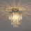 Living And Home Glamorous Crystal Cascade Chandelier with Chrome Accents 2