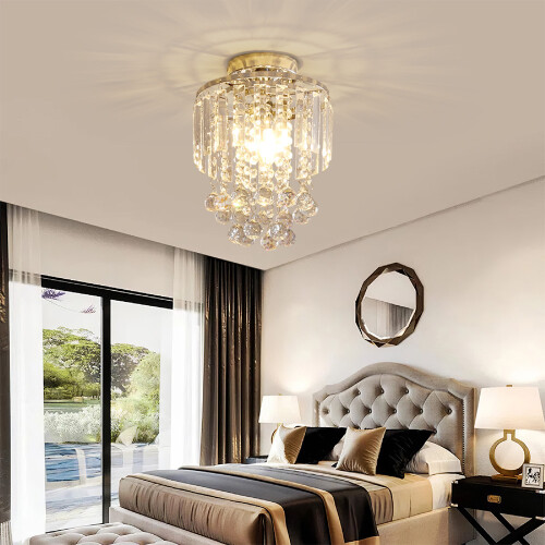 Living And Home Crystal Mount Ceiling Light