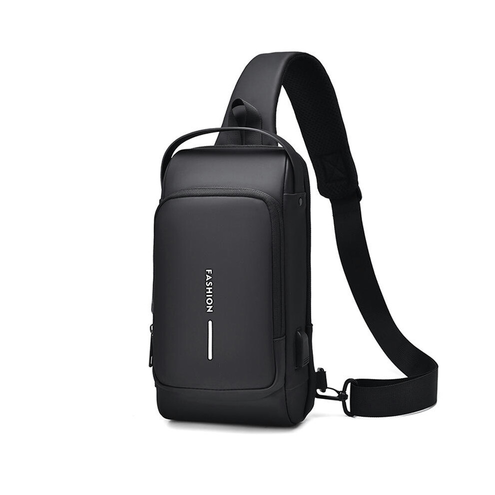 (Cortis black pre -sale Spring Festival hair) Retro Casual Shoulder Messenger Bag Men's Anti -Theft Large -Capacity Chest Bag USB Charging Shoulder Ba