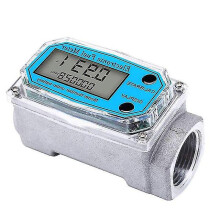 High Accuracy Digital Fuel Flow Meter Car Gasoline Diesel Kerosene Methanol Water Meter Counter Sensor Indicator Controller - Refurbished