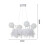 Living And Home Feather LED Pendant Light with Crystal Balls 5