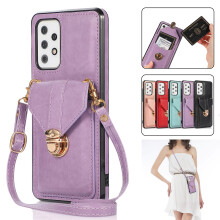(purple) Samsung Galaxy A52 5g For Women Wallet With Card Holder Strap Crossbody Pu Leather Anti-scratch Protective Cover