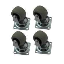 Versatile 40mm Swivel Wheel Castor Furniture Wheels - Set of 4 Plates