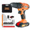 21V Cordless Combi Drill Set Electric Impact Driver Screwdriver, 1.5AH Battery&Fast Charger, Safety Lock 3/8" Chuck, 25+1 Torque Setting 1