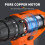 21V Cordless Combi Drill Set Electric Impact Driver Screwdriver, 1.5AH Battery&Fast Charger, Safety Lock 3/8" Chuck, 25+1 Torque Setting 3