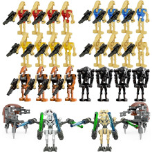 (28-Piece Pack E) Battle Soldiers And Droids With Weapons Set, Building Blocks Action Figures Toy, Boys Kids Gift