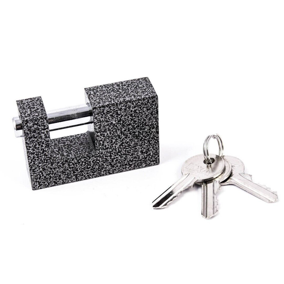 Secure Shackle Padlock 100Mm - 3 Keys Included, Cast Iron Construction 5056517974612
