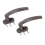 Classic Brown Window Handle - Pack of 2, 35mm Pin Included 1