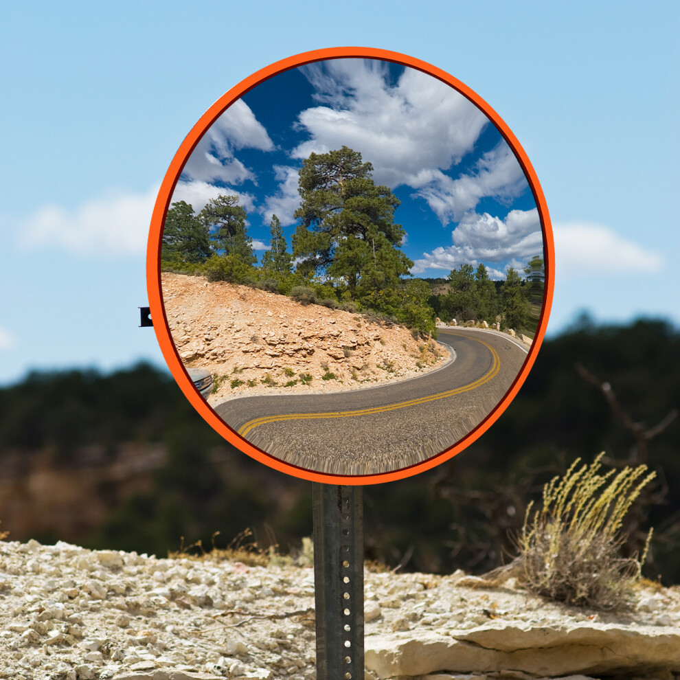 Youseahome (30Cm) Traffic Mirror For Driveway Road Safety And Shop Security, 130 Degree Wide Angle Convex Mirror