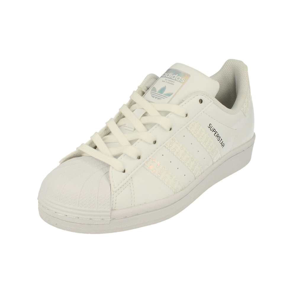 (3.5) Adidas Originals Superstar Junior Trainers Sneakers Fx3566