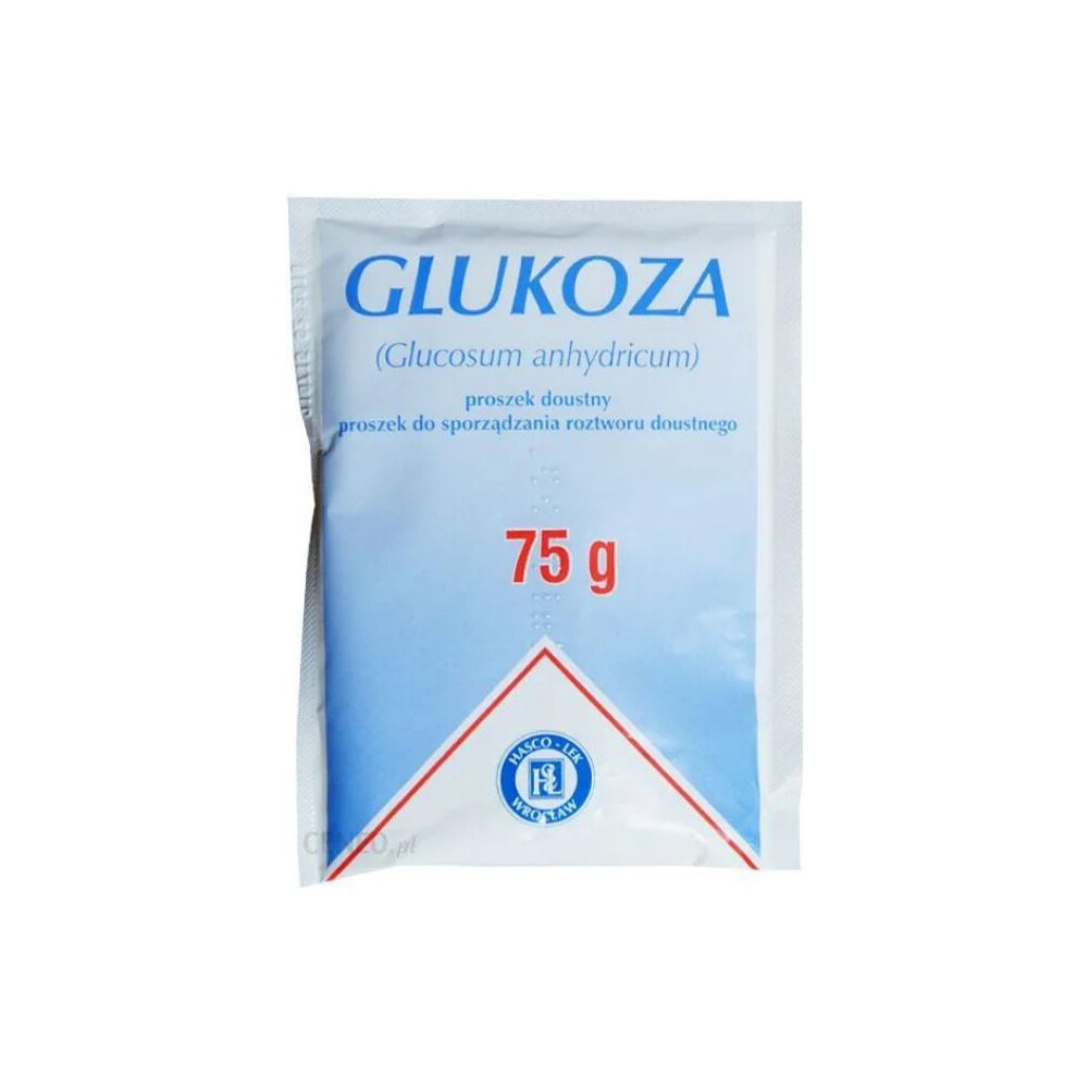 Glukoza 75g DEXTROSE Powder Pure Glucose Carbohydrates Energy Muscle GLUCOSE