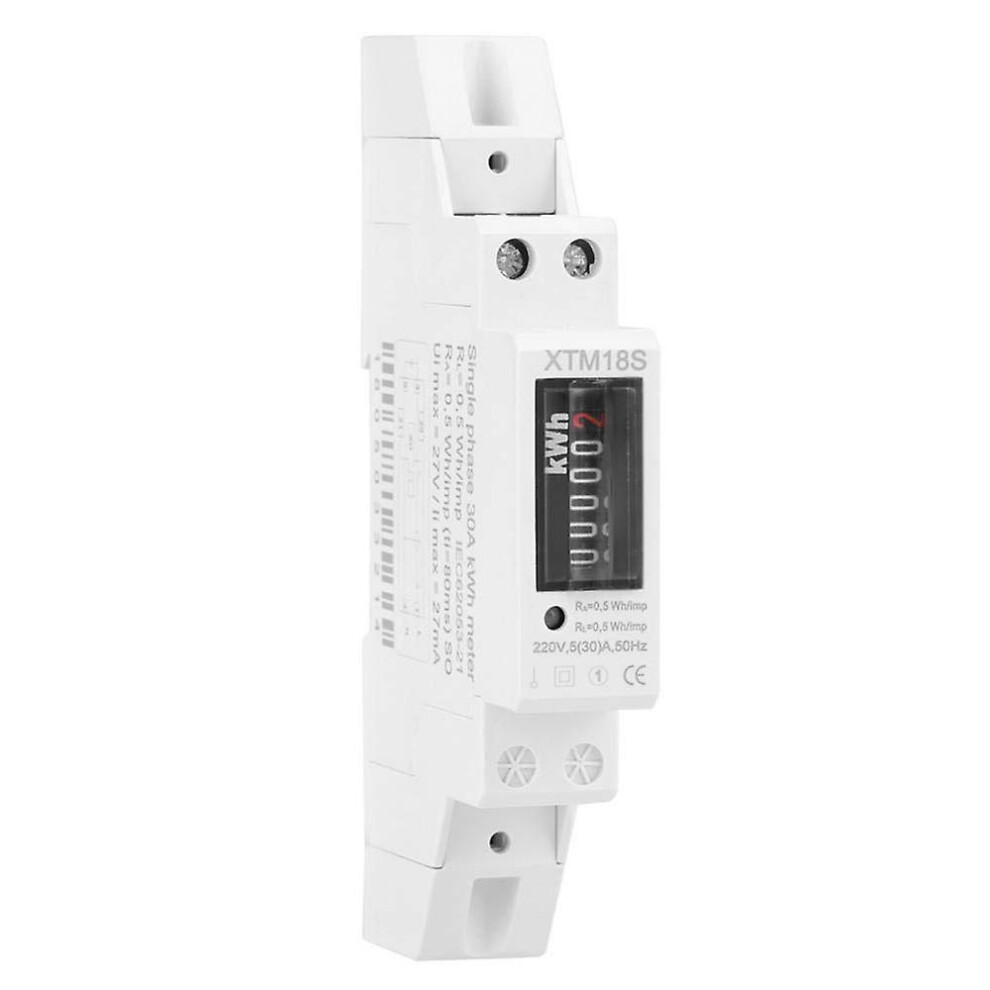 Xtm18s 220V 5-30A Kwh Meter, Single Phase Meter Digital Lcd 1P Din Rail Energy Meter 9152336306996