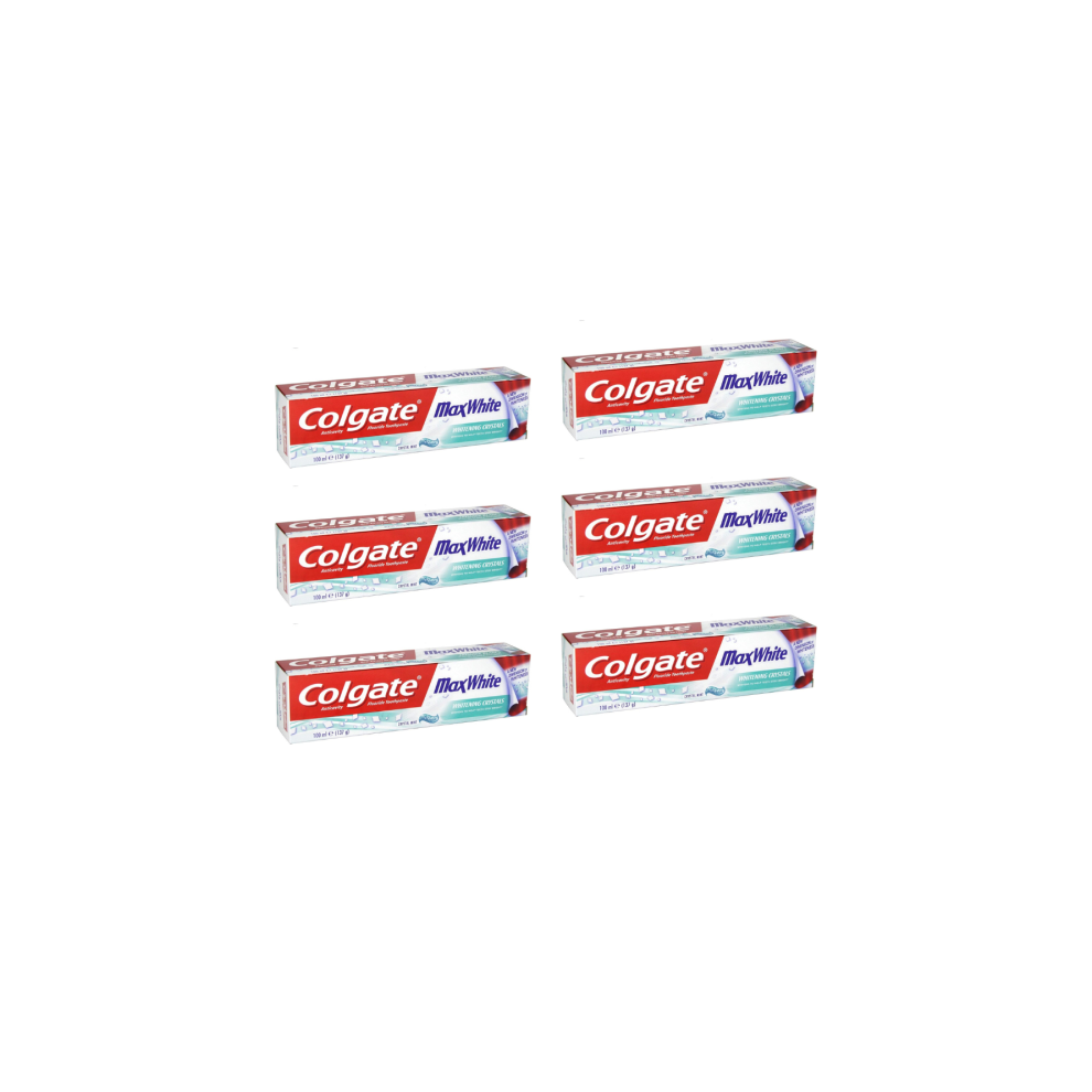 colgate max white crystal mint 100ml - Pack of 6