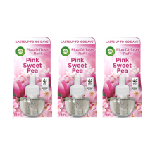 Airwick Air Freshener Electrical Plug Refill Pink Sweet Pea 19ml - Pack of 3