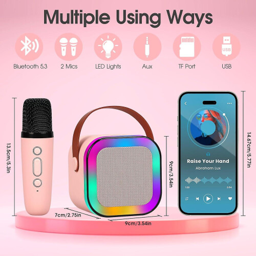 (Pink) Karaoke Machine For Kids 1