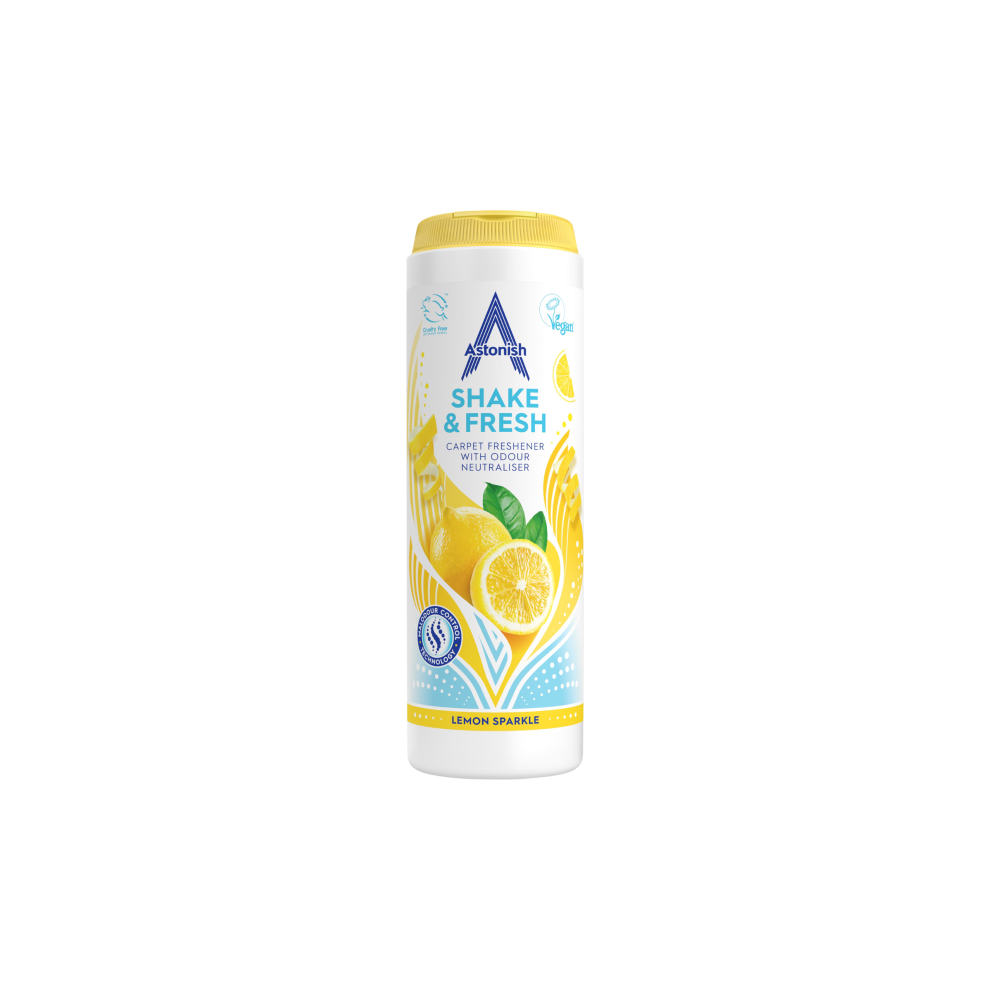 Astonish Shake & Fresh Carpet Freshener Lemon Sparkle 400GM