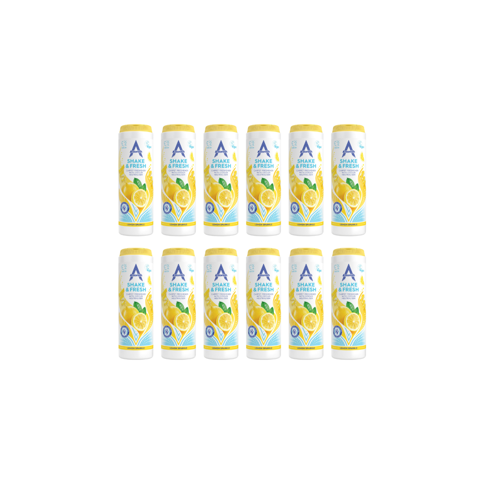 Astonish Shake & Fresh Carpet Freshener Lemon Sparkle 400GM - Pack of 12