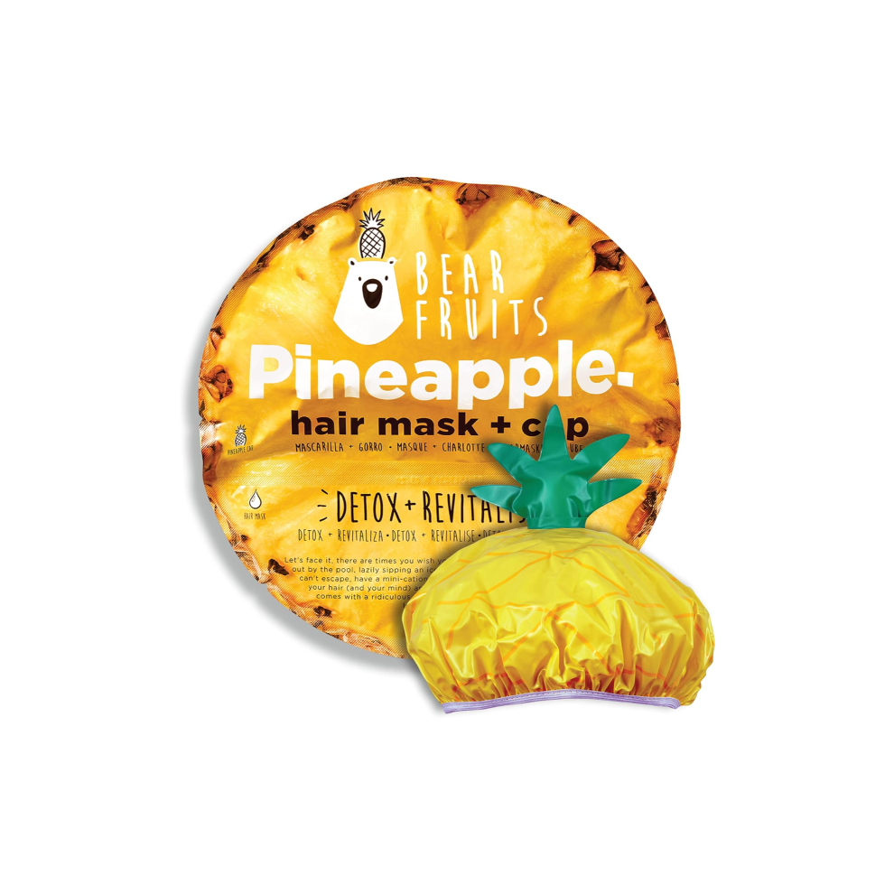 Bear Fruits Pineapple Hair Mask + Cap, Detox + Revitalise, 20ml