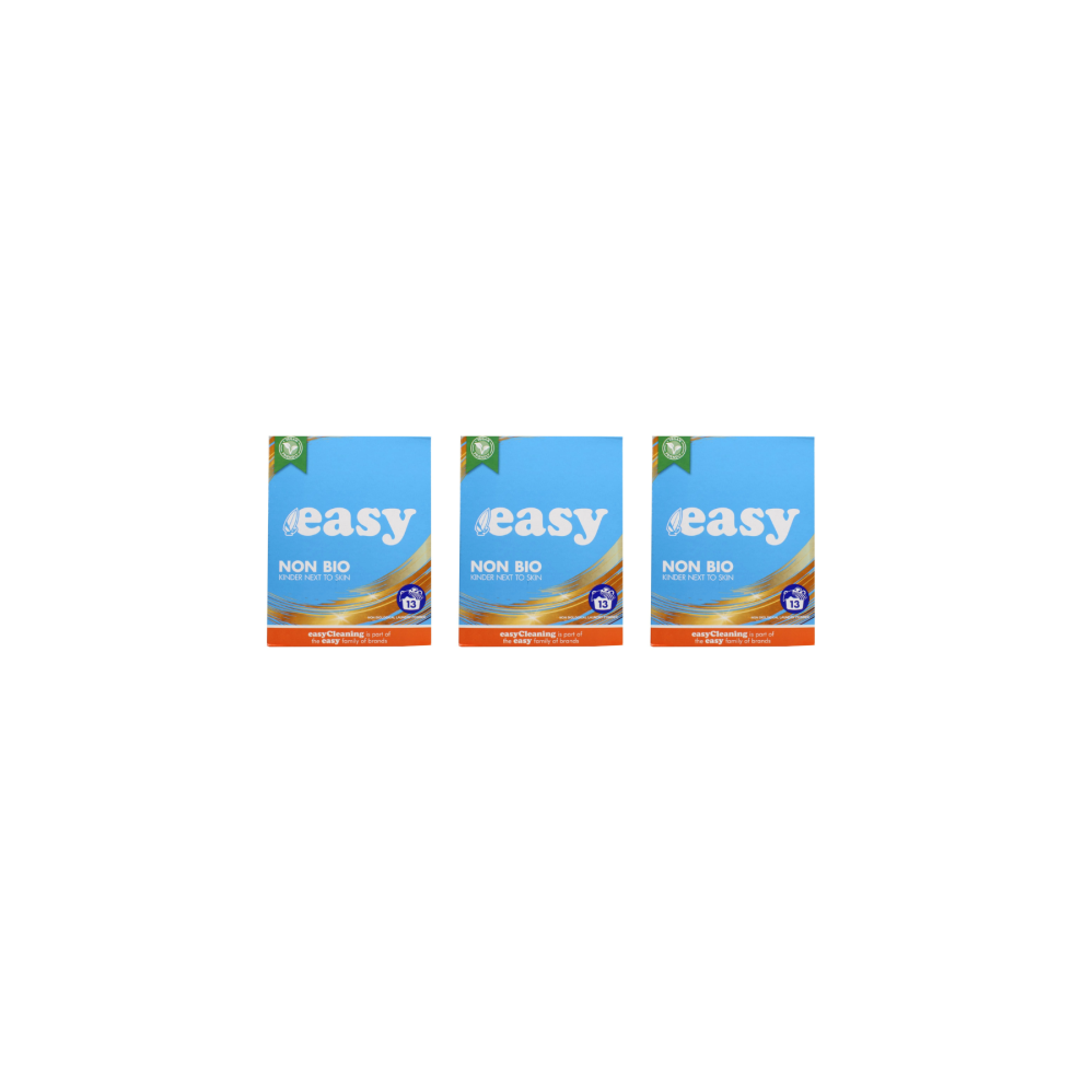 Easy WASHING POWDER 13 WASH NON BIO,WHITE - Pack of 3