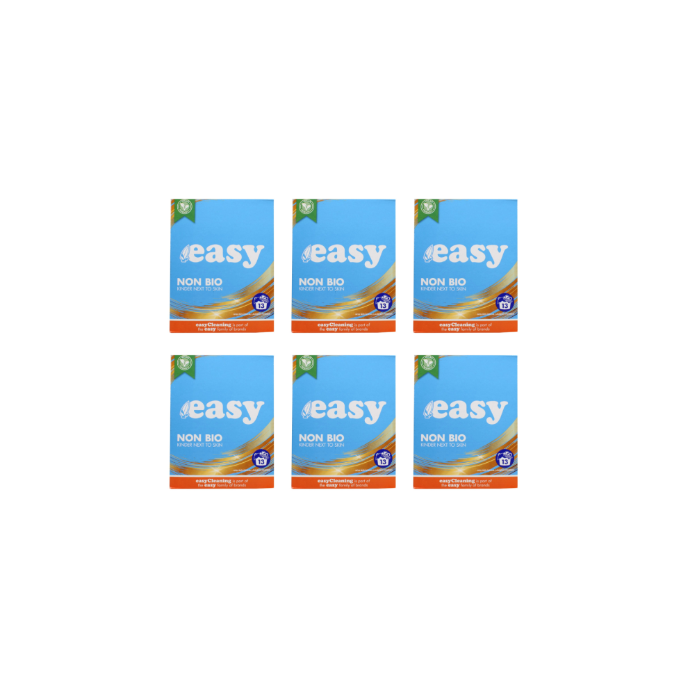 Easy WASHING POWDER 13 WASH NON BIO,WHITE - Pack of 6